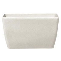 BLUMENTOPF hellbeige rechteckig 74/32/45 cm Baris - Beige, Stein (45cm) - Beliani
