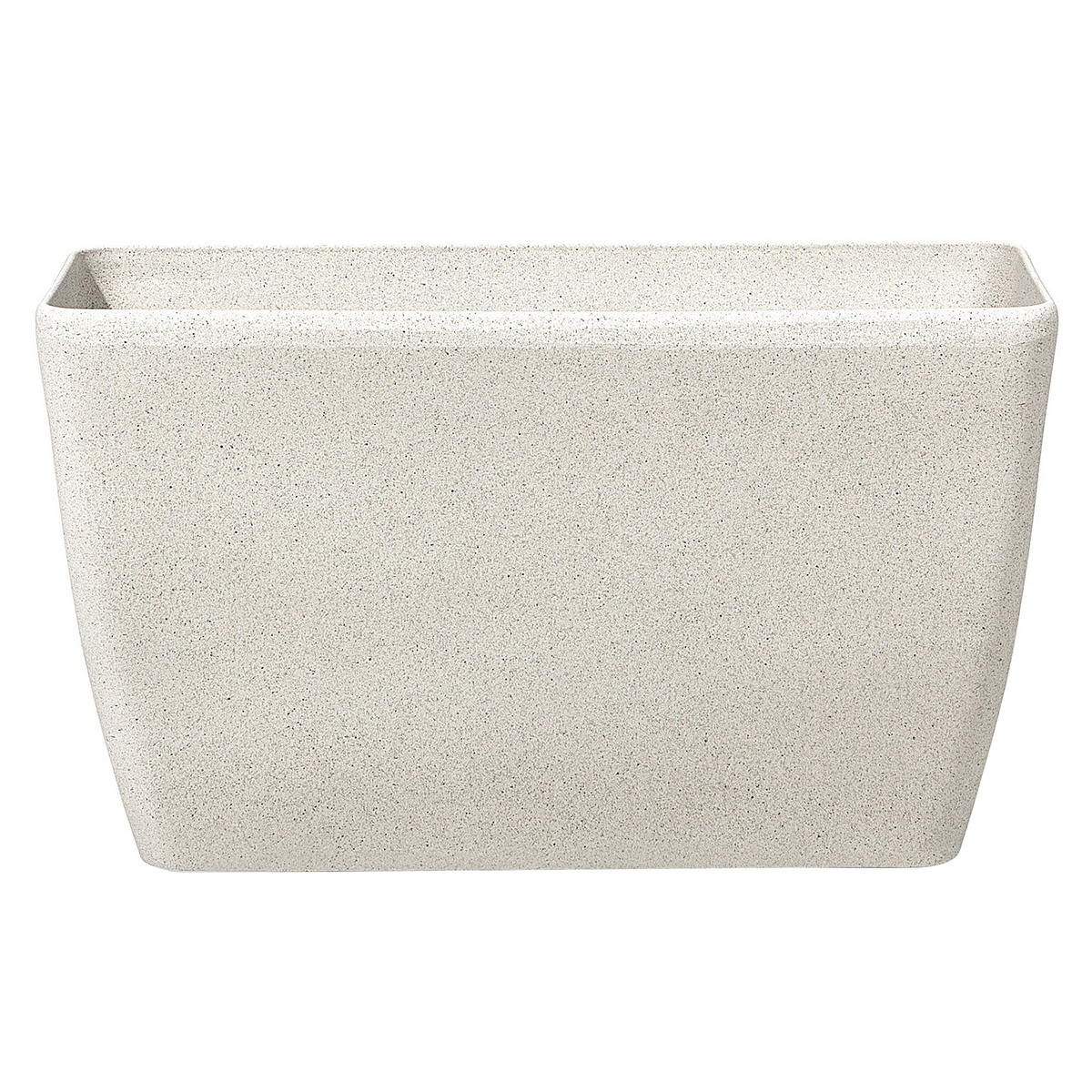 BLUMENTOPF 2er-Set hellbeige rechteckig 74/32/45 cm Baris - Beige, Stein (45cm) - Beliani