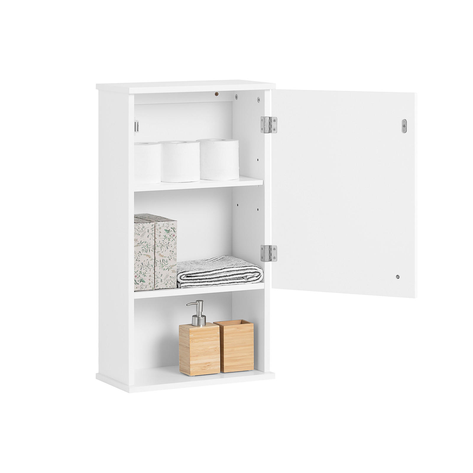 HÄNGESCHRANK Weiß - Weiß, Holzwerkstoff (40/76/21cm) - SoBuy