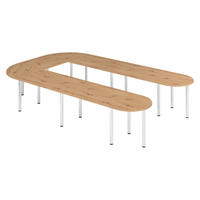 KONFERENZTISCH-SETS Serie-K 240/380/74 cm in Wildeiche - Wildeiche, Holzwerkstoff (240/380/74cm) - bümö