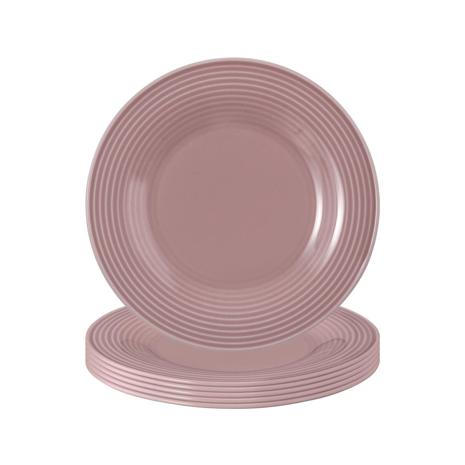 BROTTELLER Beat Color Glaze Altrosa ø 17 cm 6er Set - Dunkelrosa, Keramik (17cm) - Seltmann Weiden