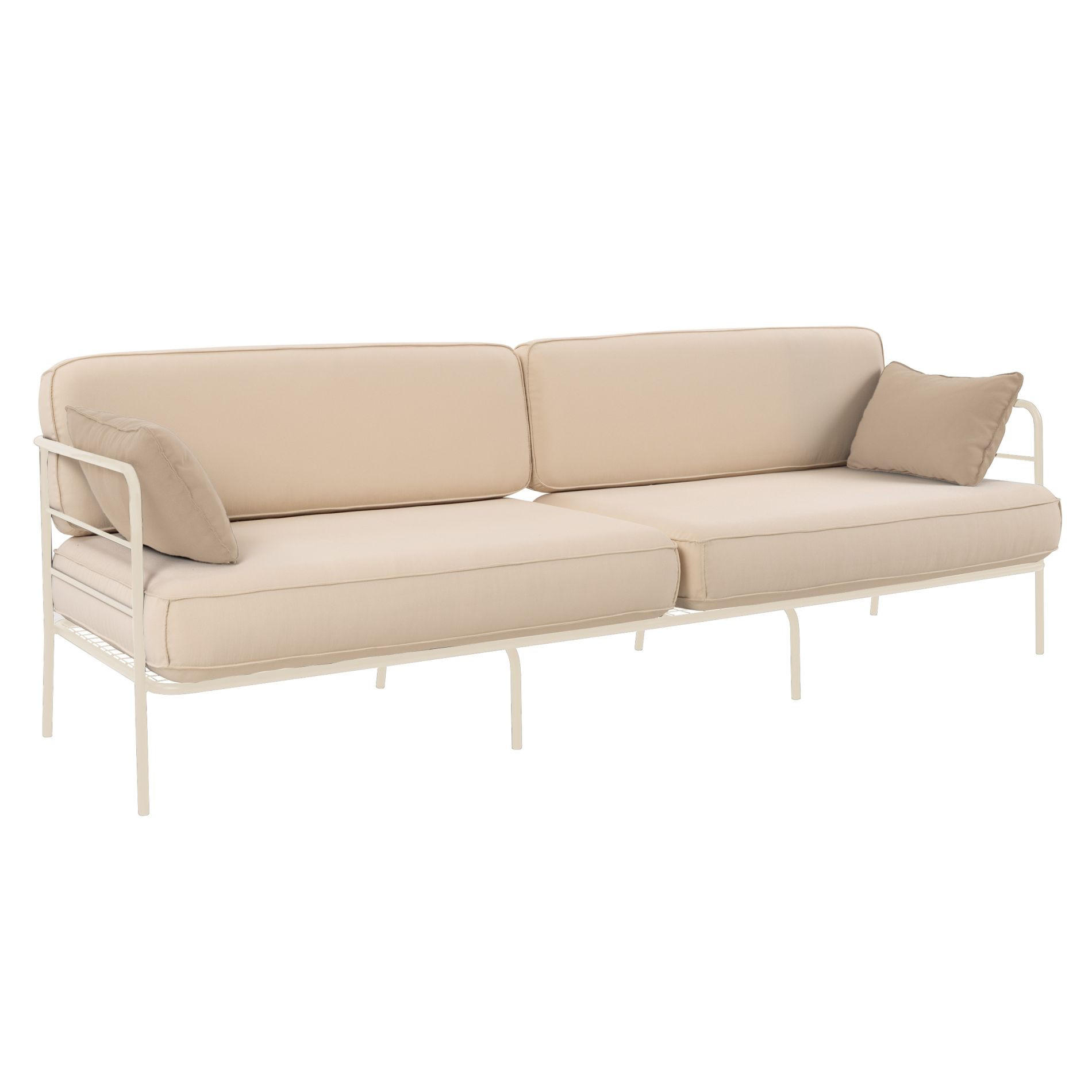 GARTEN-SOFA Preggel Beige/Creme - Beige, Textil (228/80/71cm) - Selsey