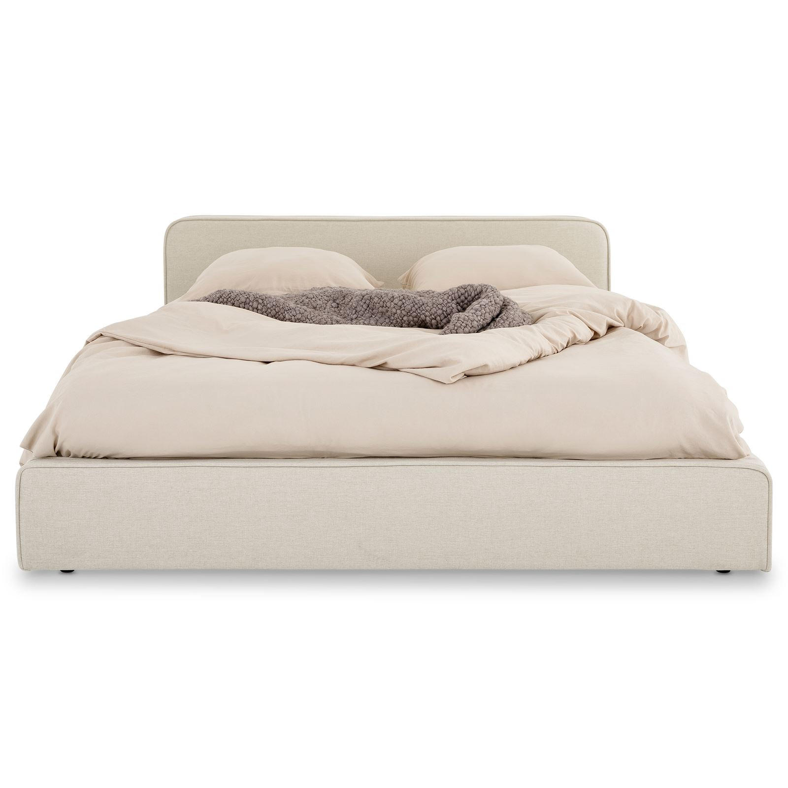 POLSTERBETT MARINI 120x200 cm - Creme, Textil (120/200cm) - IDIMEX