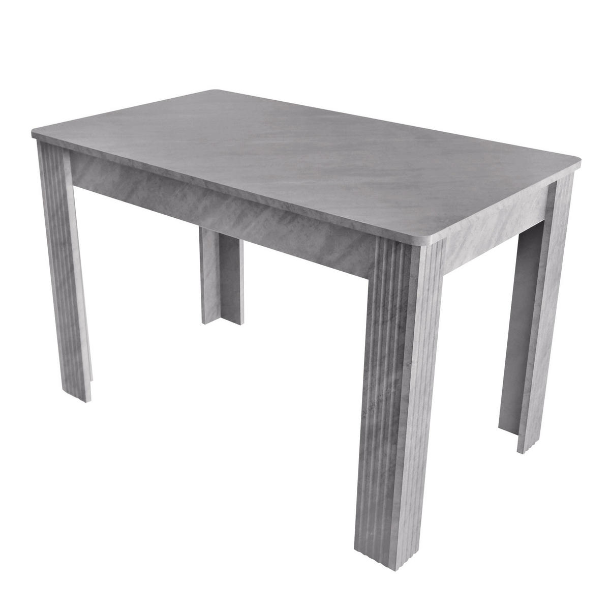 JEDÁLENSKÝ stôl z laminovanej dosky, sivý,65/116/75 cm - sivá, kompozitné drevo (116/65/75cm) - BEAOK