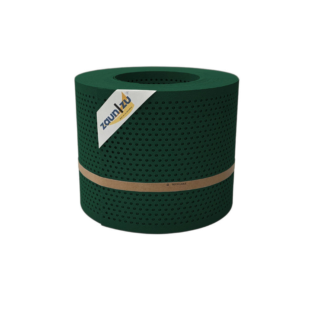 SICHTSCHUTZSTREIFEN PP Premium Gelocht 20 Prozent Streifen Grün 26m - Grün, Kunststoff (2600/19cm) - ZAUN|ZU