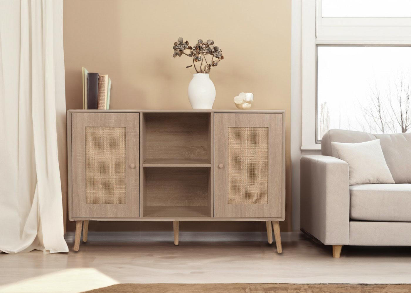 SIDEBOARD Braun - Braun, Holz (120/77/38cm) - MCW