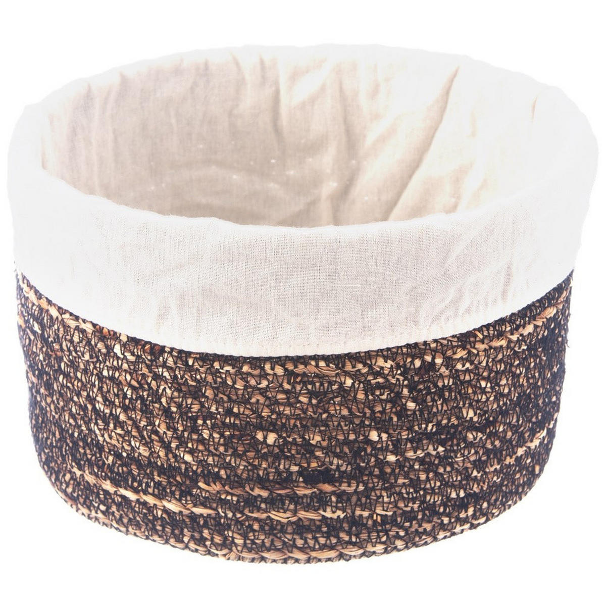 AUFBEWAHRUNGSKORB Wasserhyazinthe rund natur - Naturfarben, Naturmaterialien (24/15/24cm) - Orion 