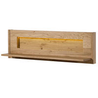 WANDREGAL Wildeiche inkl. LED 123x25x38 natur geölt CARDIFF #150 - Naturfarben, Holz (123/38/25cm) - Massivmoebel24
