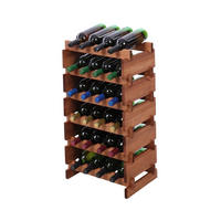WEINREGAL VINOTECA FLEX PRO HxBxT 79x46x28cm 24 Flaschen auf 6 Ebenen Braun geölt - Braun, Holz (46/79/28cm) - PROREGAL