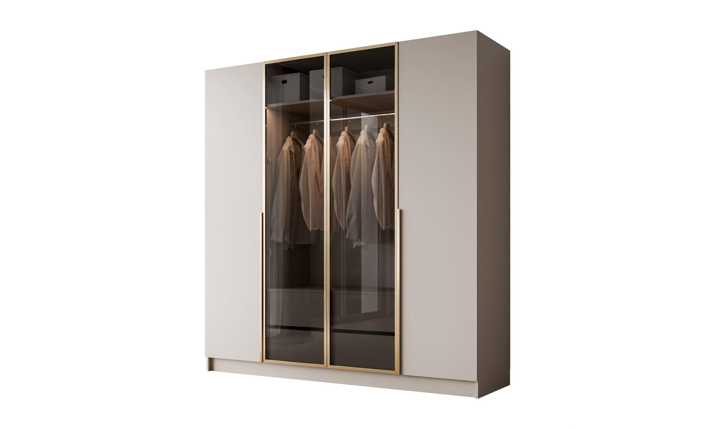 Lookway Kleiderschrank Kaschmir 200x210x57 cm