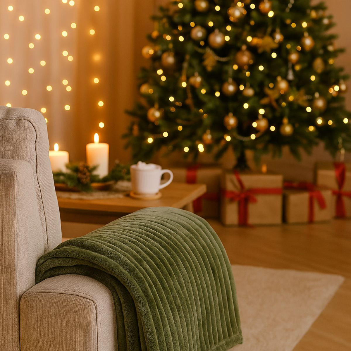 FLANELLDECKE 160/130 cm - Grün, Textil (160/130cm) - Home Styling Collection