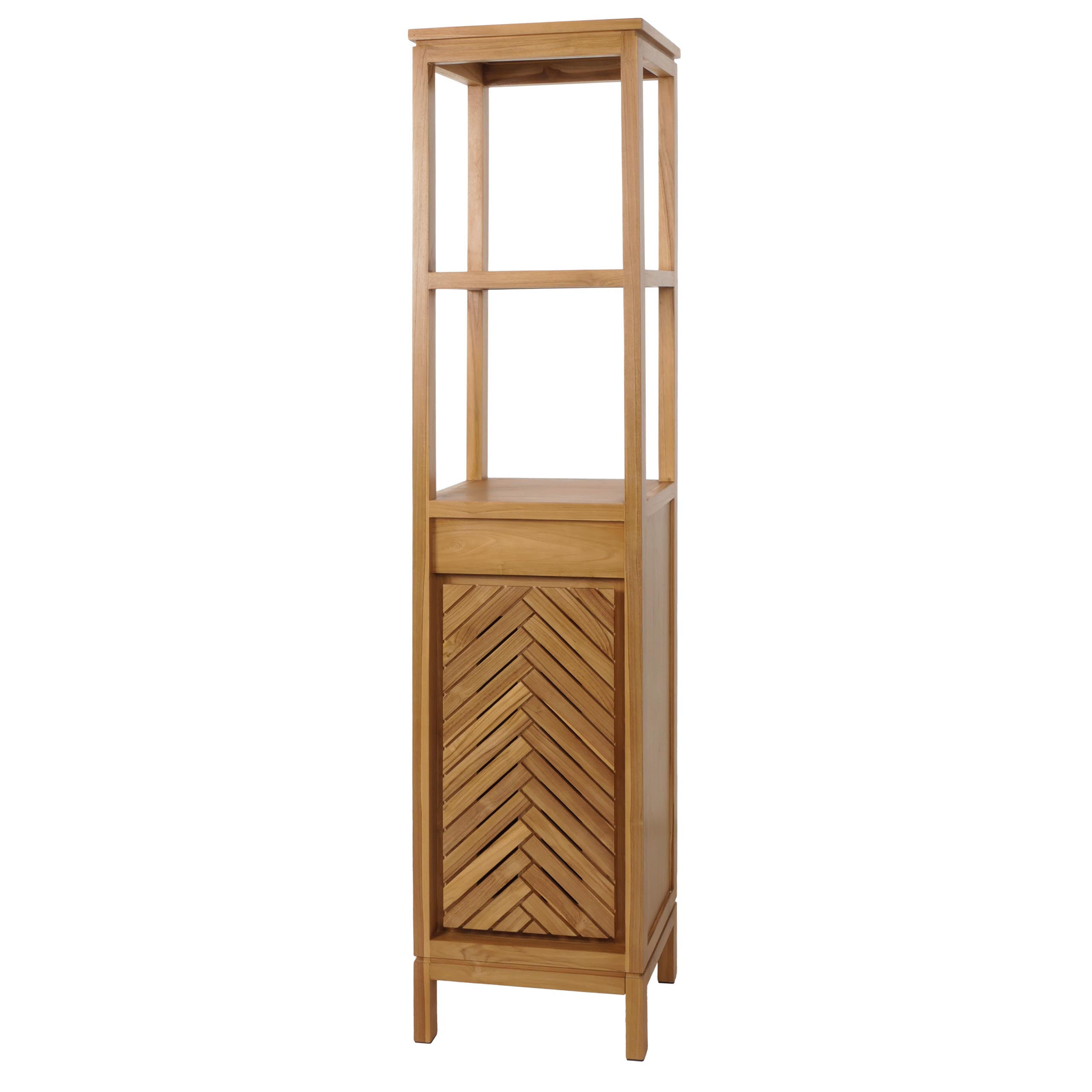 TEAK-HOCHSCHRANK Braun - Braun, Holz (40/181/35cm) - MCW