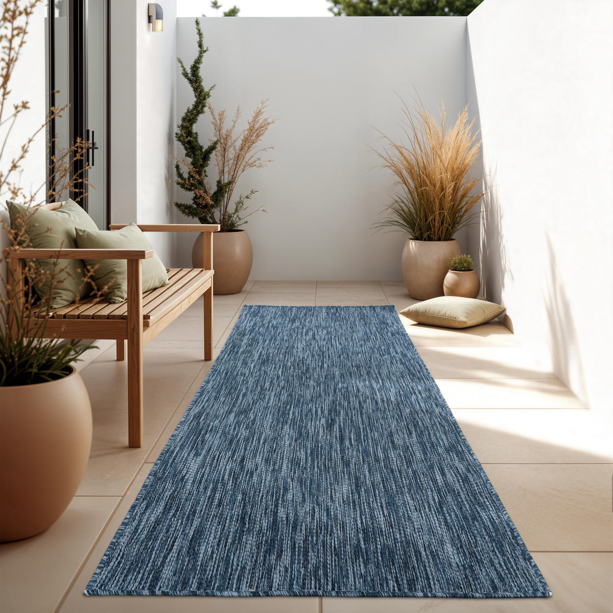 OUTDOORTEPPICH 80/250 cm Venedig 165 - Blau, Textil (80/250cm) - Paco Home