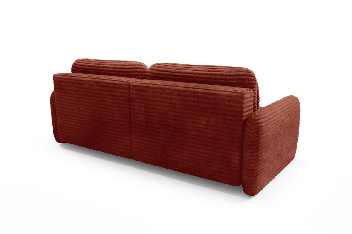 ECKSOFA Simone Mit Schlaffunktion - Rotbraun, Holzwerkstoff/Textil (165/240cm) - Fun Möbel