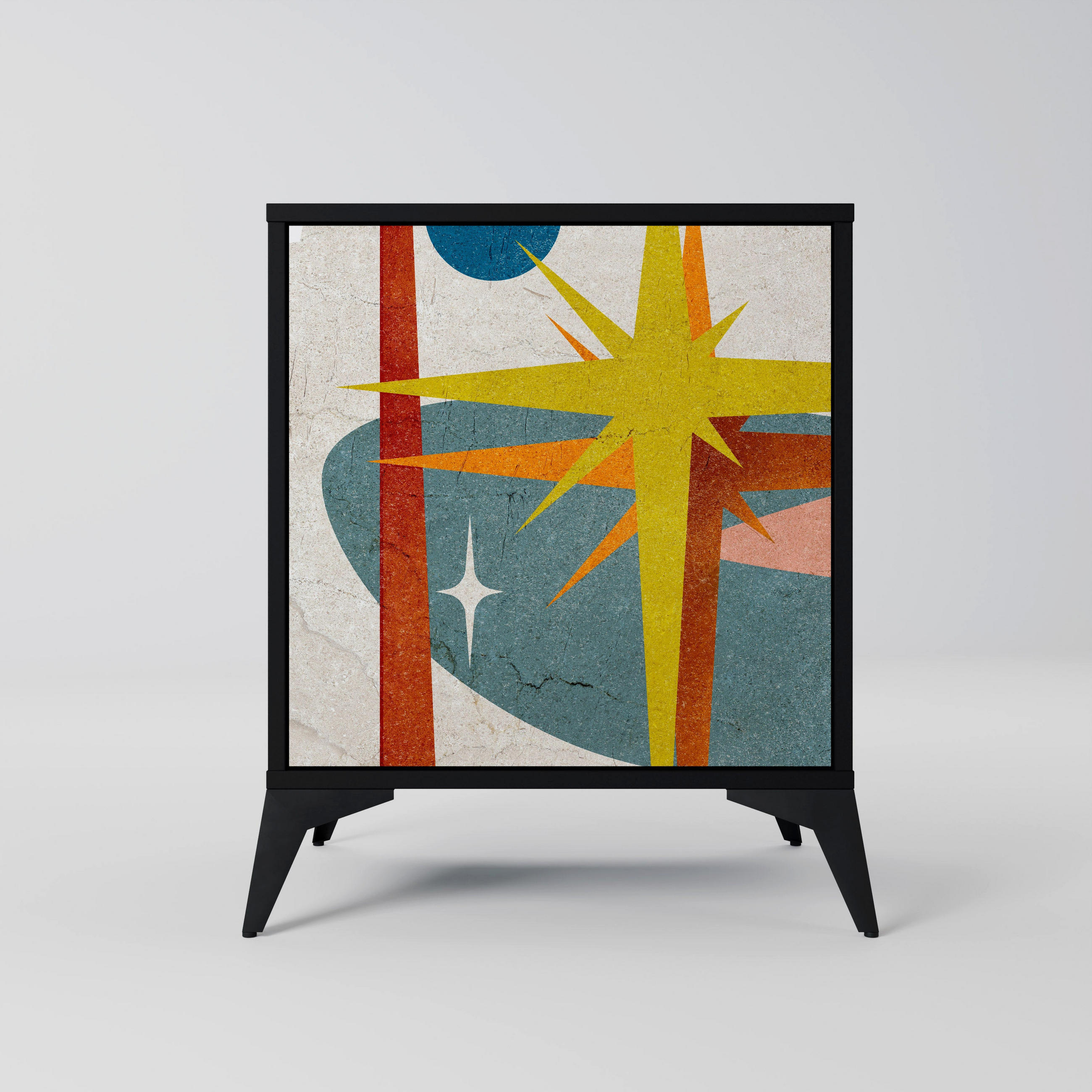 SpaceRebels Sideboard Schwarz 57.5x70.5x42 cm