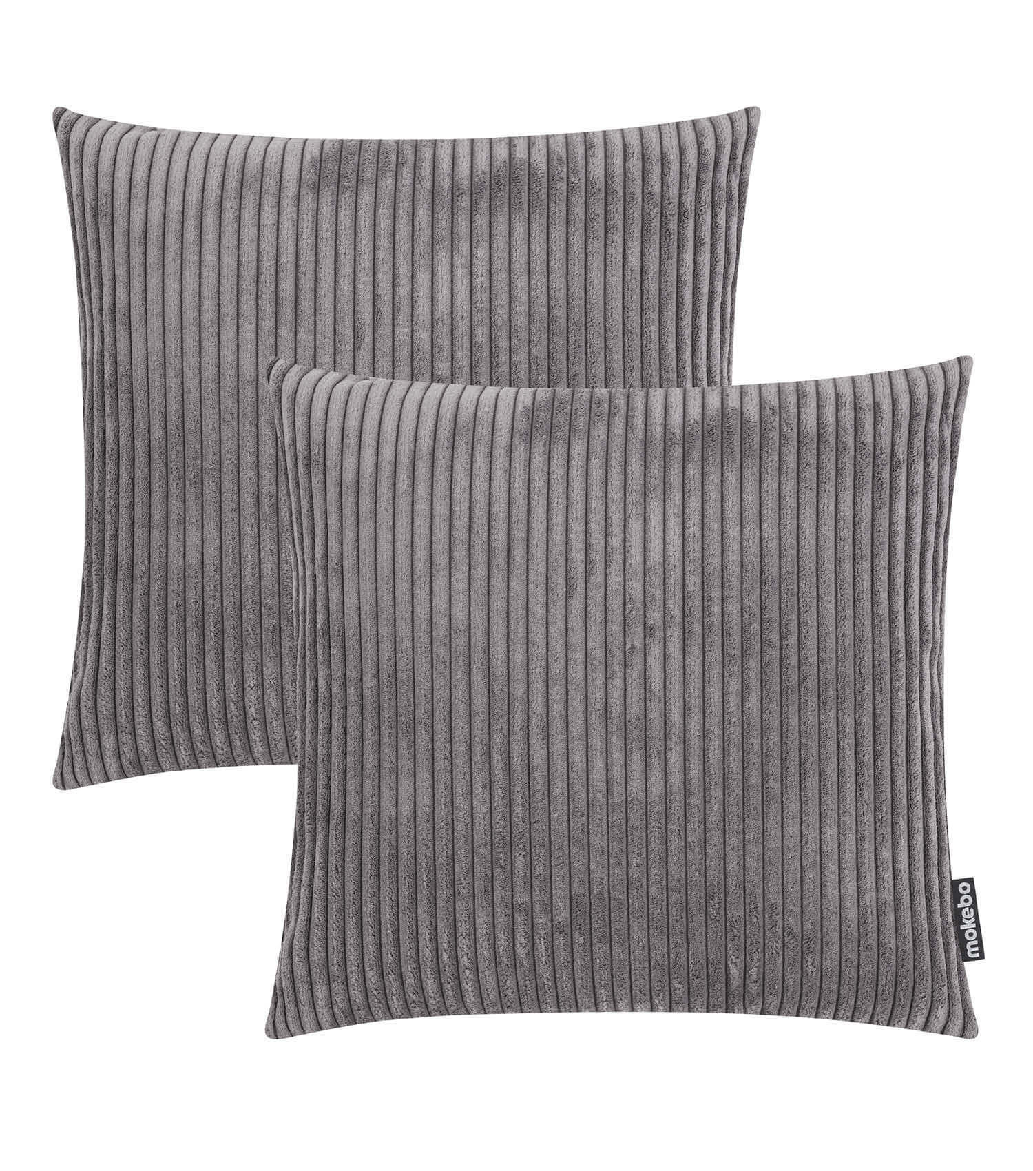 DEKOKISSEN SET Die Kuschelbuddies - Anthrazit, Textil (45/45cm) - Mokebo