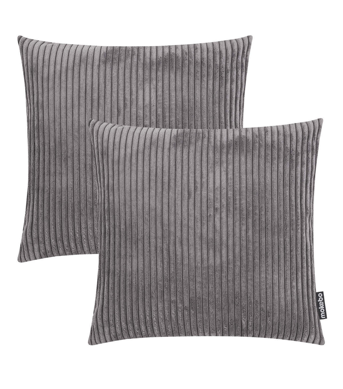 DEKOKISSEN SET Die Kuschelbuddies - Anthrazit, Textil (45/45cm) - Mokebo