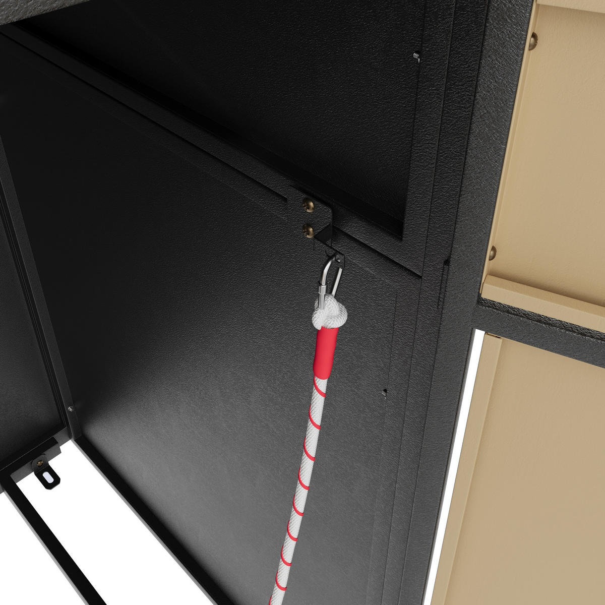 MÜLLTONNENBOX aus Stahl in Grau Holzoptik mit Pflanzdach & Abfalltrennung - Grau, Metall (132/124/80cm) - Modfu