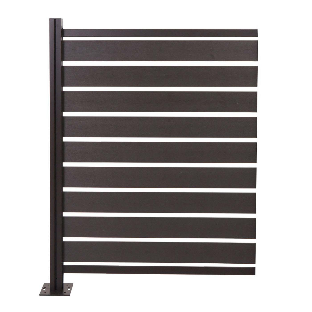 MÜLLTONNEN-ZAUN Alu 130x100x6cm Erweiterung Anthrazit - Anthrazit, Metall (100/130/6cm) - PROREGAL