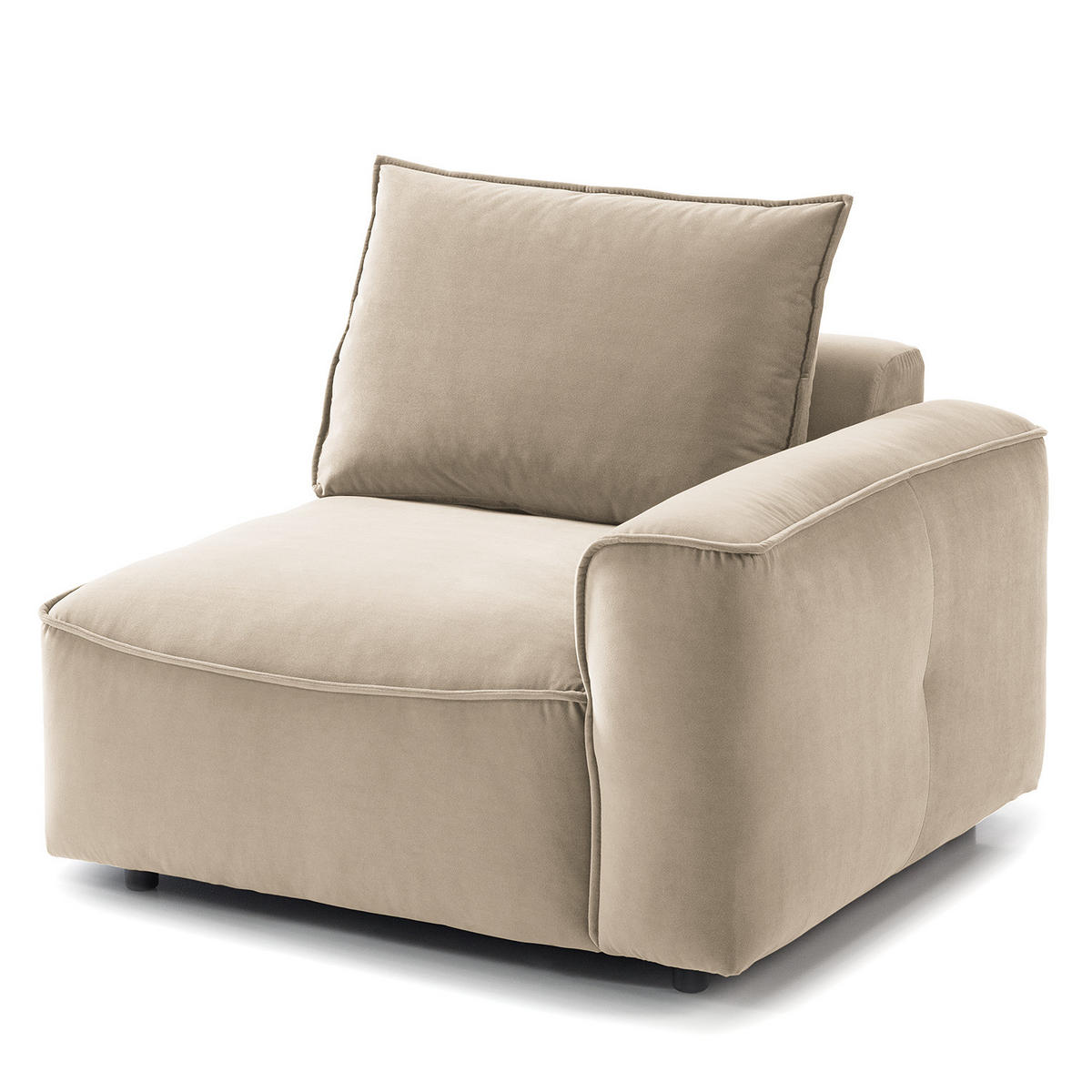 MODULSESSEL - Beige, Holz/Textil (104/82/99cm) - home24