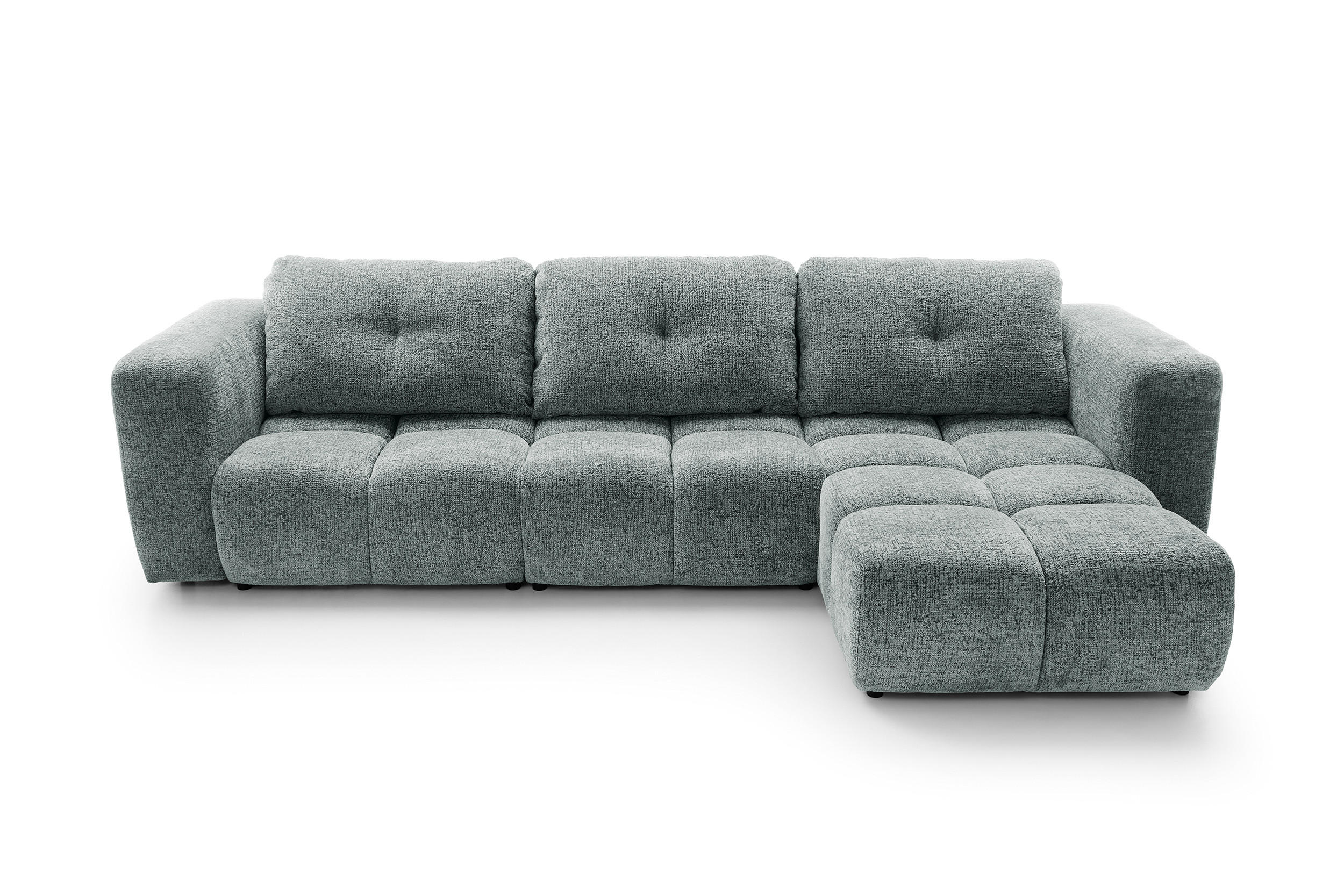 Masseno Ecksofa Grau 336x177 cm