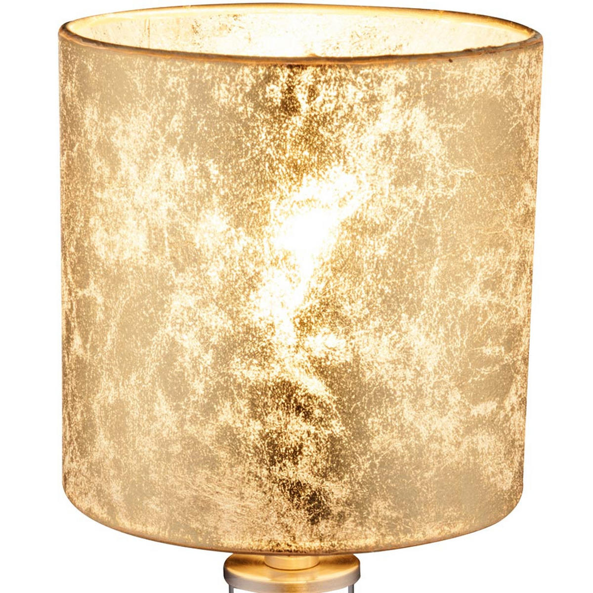 TISCHLEUCHTE Glas Gelb Gemustert - Goldfarben, Glas (14/14/30cm) - Globo Lighting