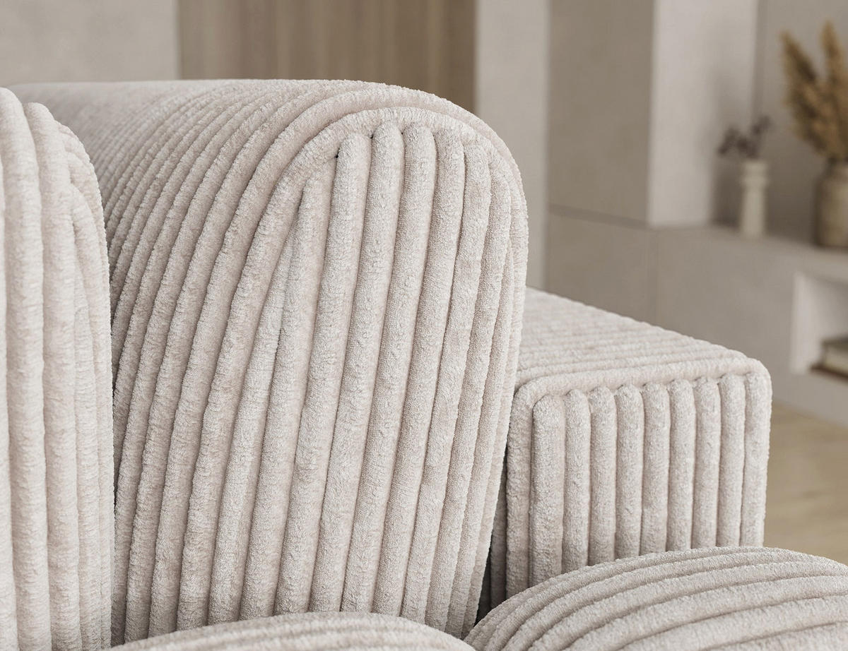 ECKSOFA COZION L-Form mit Schlaffunktion & Bettkasten – Modernes 3-Sitzer Sofa, HR-Kaltschaum, Wellenfederung, 267 × 165 cm - Schwarz/Weiß, Kunststoff (267/165cm) - Wohnideebilder