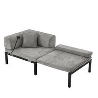 SCHLAFSOFA DE-35084 Hellgrau - Hellgrau, Holz (81/64/176cm) - ComfortXL