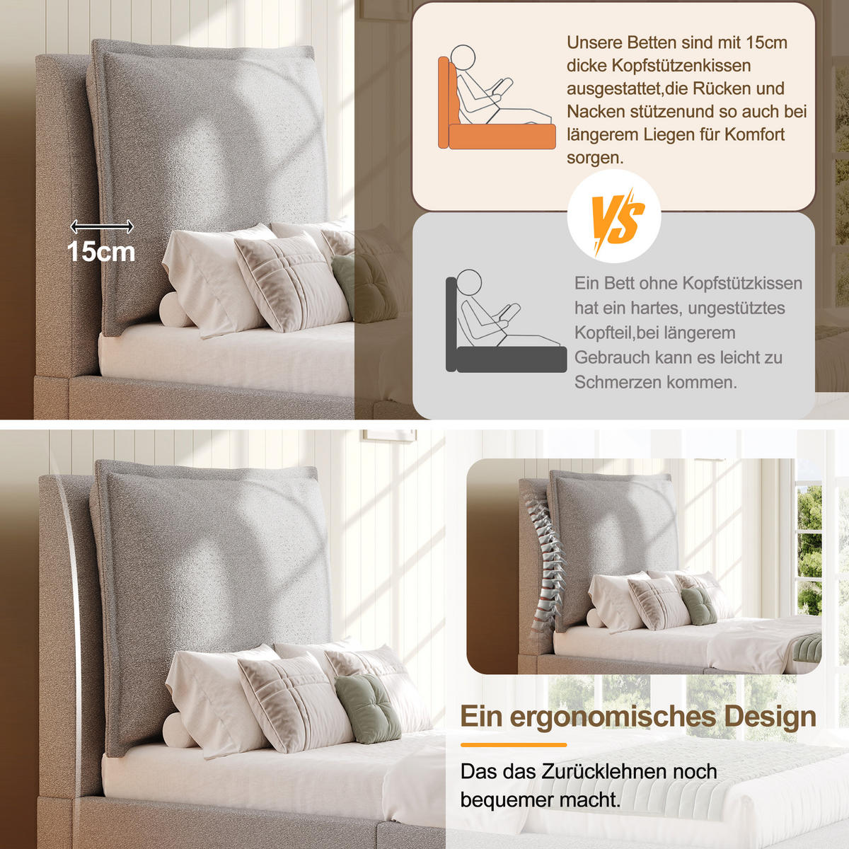 POLSTERBETT 90/200 cm Grau mit Lattenrost und Stauraum aus Chenille - Grau, Textil (90/200cm) - OKWISH