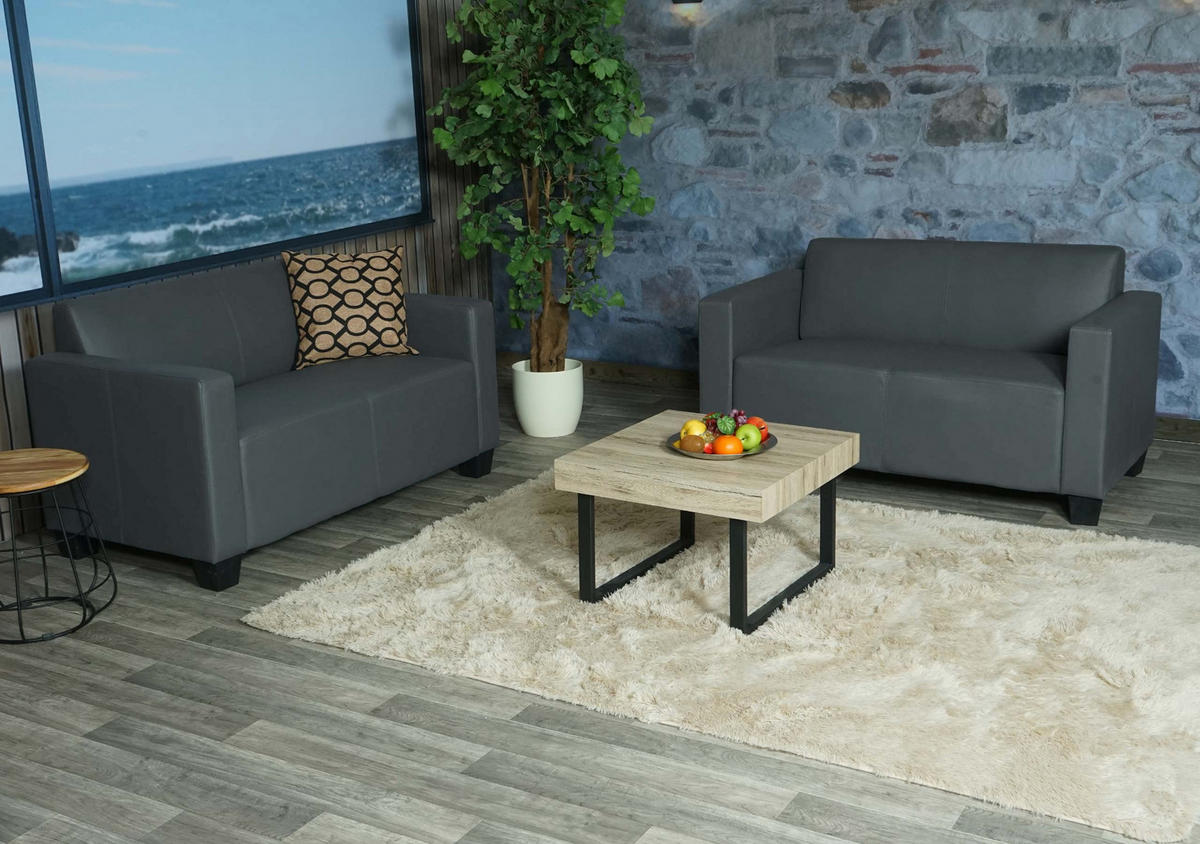 SOFA-GARNITUR Grau - Grau, Textil (136/76/72cm) - MCW
