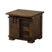 NACHTTISCH Mango 50x40x45 braun lackiert RAILWAY #4012 - Braun, Holz (50/45/40cm) - Massivmoebel24