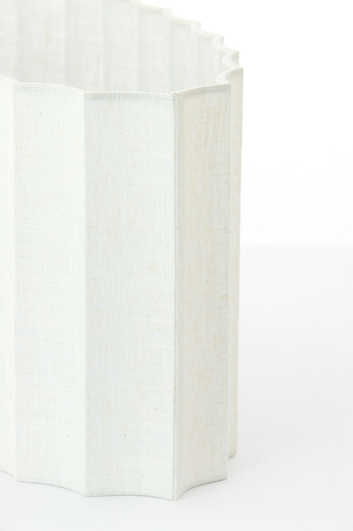 LAMPENSCHIRM Disli Weiß 38/17,5/19 cm - Weiß, Textil (38/17.5/19cm) - Light & Living