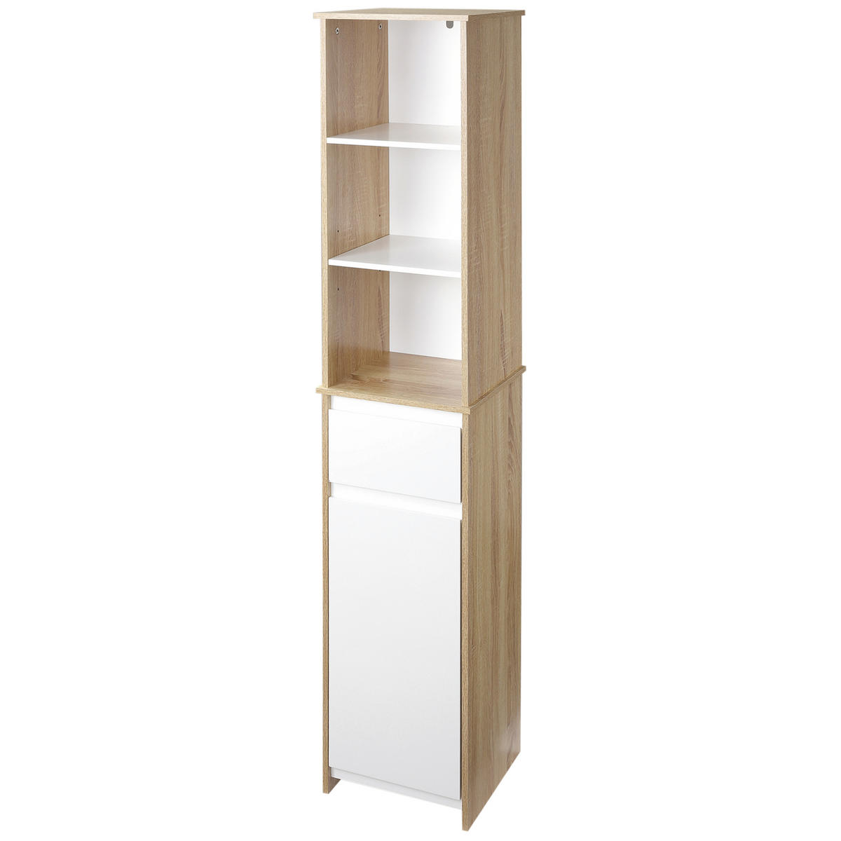 HOCHSCHRANK DE-12343 3 Nischen Eiche hell - Naturfarben, Holzwerkstoff (30/171.2/32.6cm) - ComfortXL