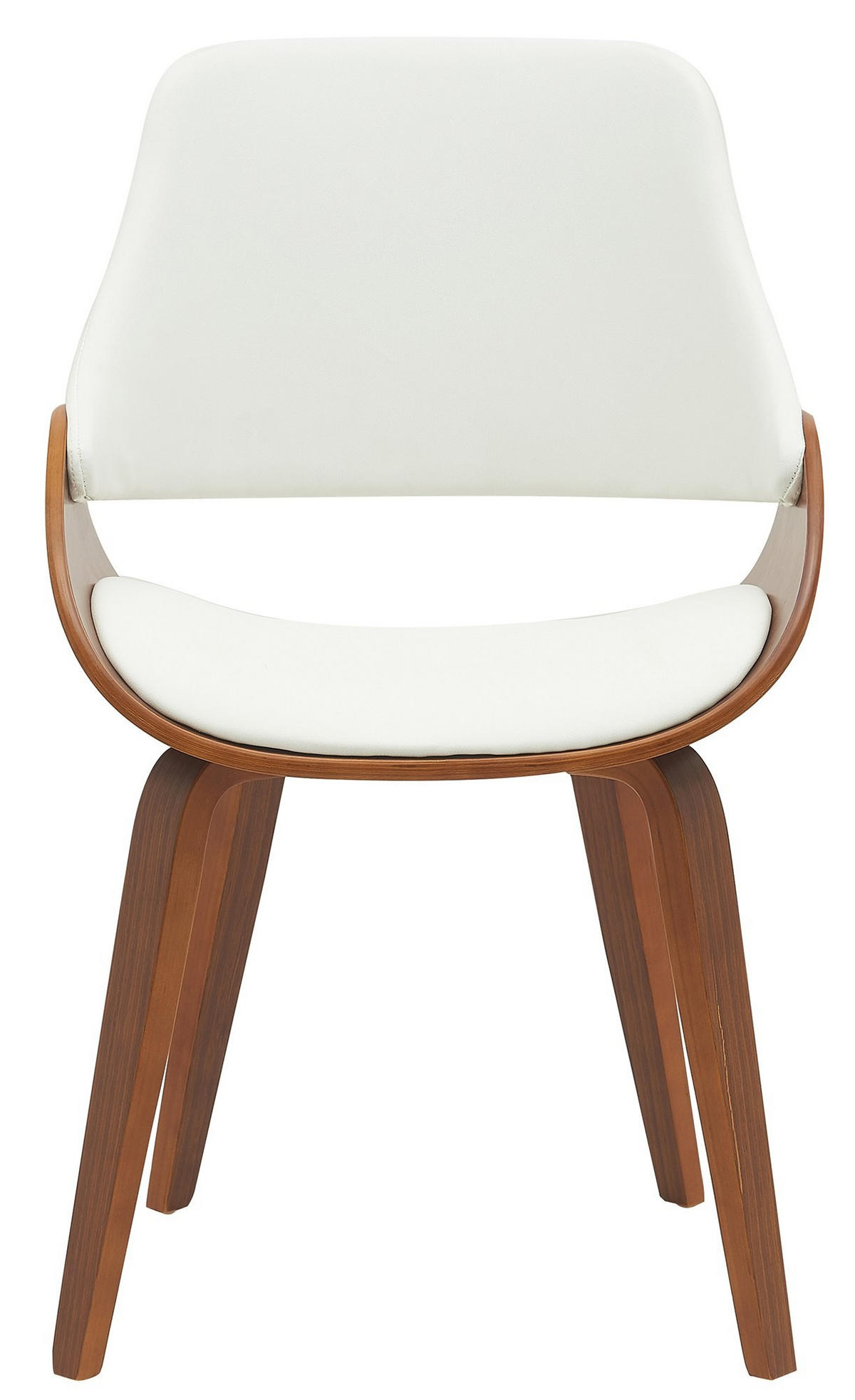 ESSZIMMERSTUHL Vangale 2er Set 86x52x54 cm walnuss/weiß - Nussbaumfarben, Holz (52/86/54cm) - furnicato