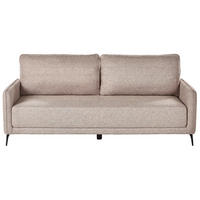 ROZKLÁDACÍ POHOVKA 3-místná Látka Světle hnědá Heming - světle hnědá, textil (200/88/90cm) - Beliani