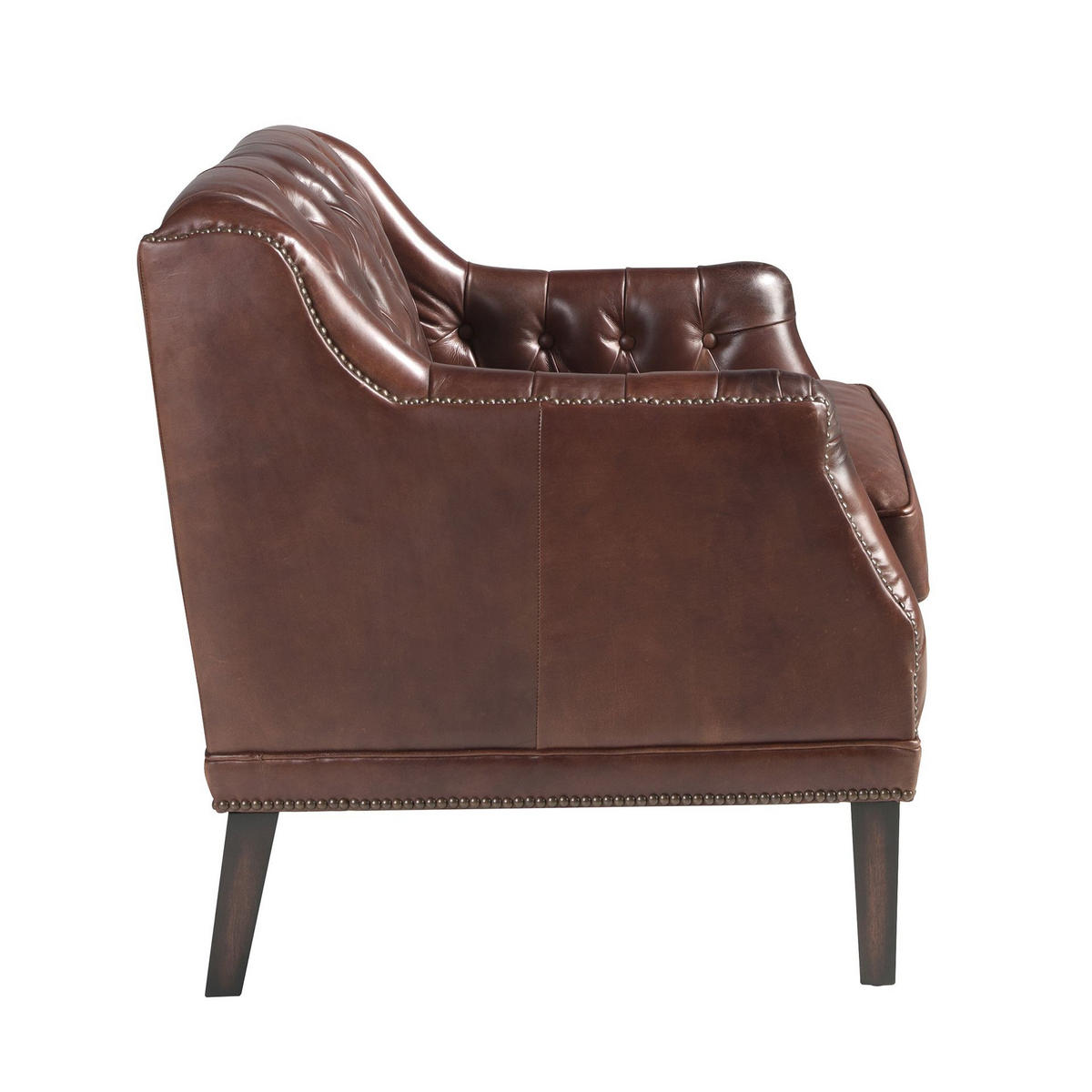 CHESTERFIELD-SESSEL Chester-Sessel aus cognacbraunem Leder 75/81/80 cm - Cognac/Walnussfarben, Leder/Holz (75/80/81cm) - ANGEL CERDA