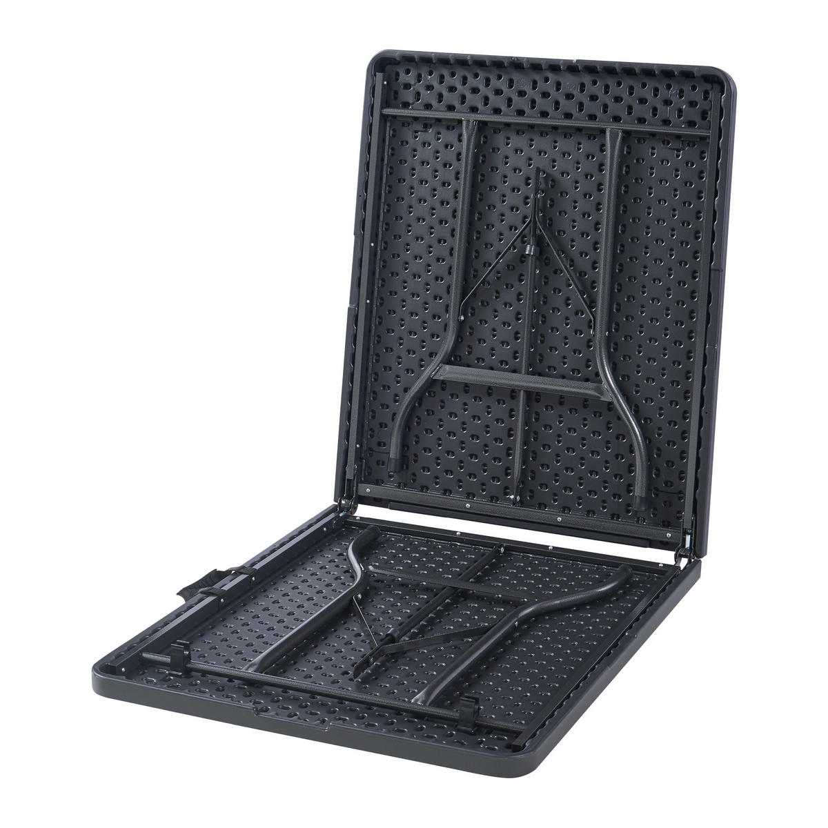 KLAPPTISCH Ljusnarsberg - Schwarz, Kunststoff/Metall (180/75/72cm) - [en.casa]