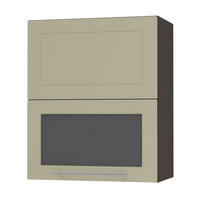 KÜCHENHÄNGESCHRANK Kvantum W8BS/60 Vanille Matt / Lava Matt 60 / 32,5 / 72cm - Dunkelgrau/Creme, Holz/Holzwerkstoff (60/72/32.5cm) - Feldmann-Wohnen