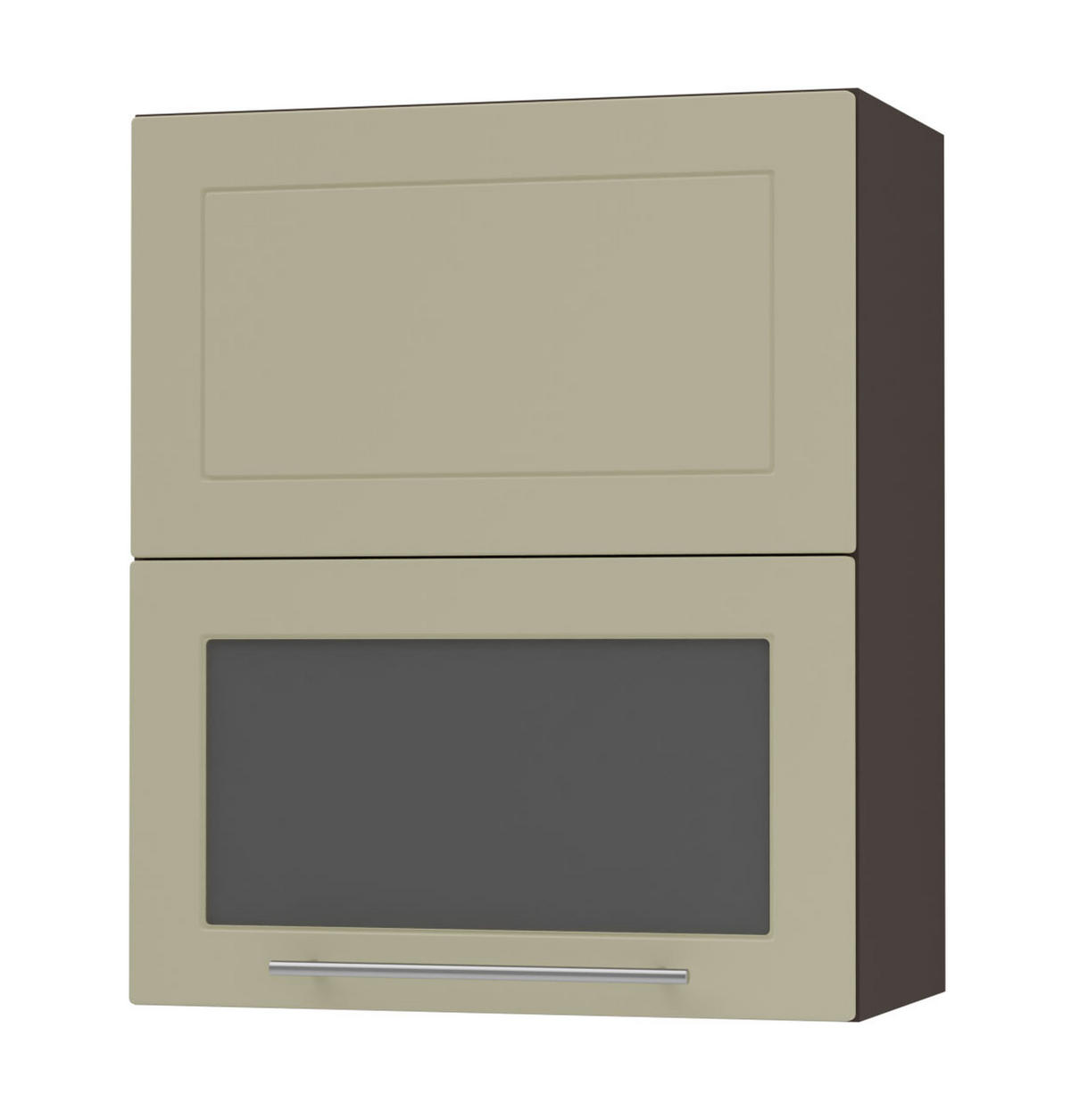 KÜCHENHÄNGESCHRANK Kvantum W8BS/60 Vanille Matt / Lava Matt 60 / 32,5 / 72cm - Dunkelgrau/Creme, Holz/Holzwerkstoff (60/72/32.5cm) - Feldmann-Wohnen