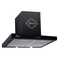 DUNSTABZUGSHAUBE GCH F 461 BL 6 + Umluftset, 60 cm Schwarz - Schwarz, Metall (60/81/46.3cm) - Gurari