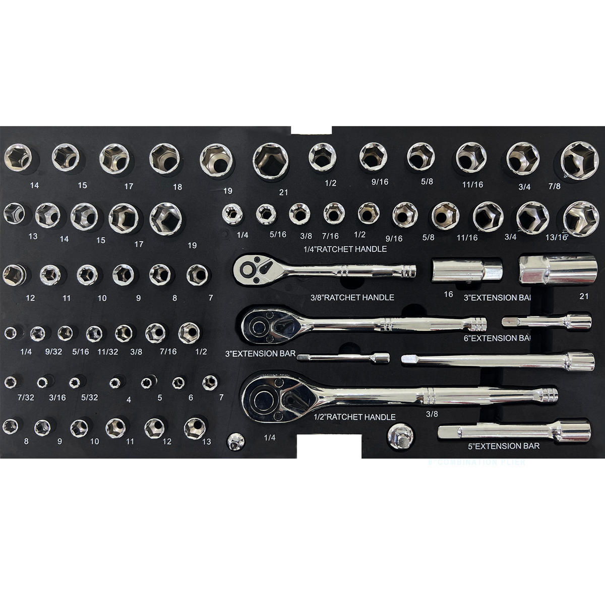 WERKZEUGKOFFER 20 Zoll Stahl, 3 Schubladen, Metallverschluss, Schwarz-Rot - Schwarz, Metall (27/35/50cm) - Novahome