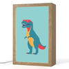 NACHTTISCHLAMPE Dinosaurier - Blau - Sonnenbrille 20x30 cm - Hellblau, Holzwerkstoff (8/20/30cm)
