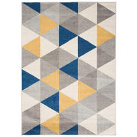 TEPPICH LAZUR Blau 120/170 cm - Multicolor/Dunkelblau, Kunststoff (120/170cm) - Tapiso