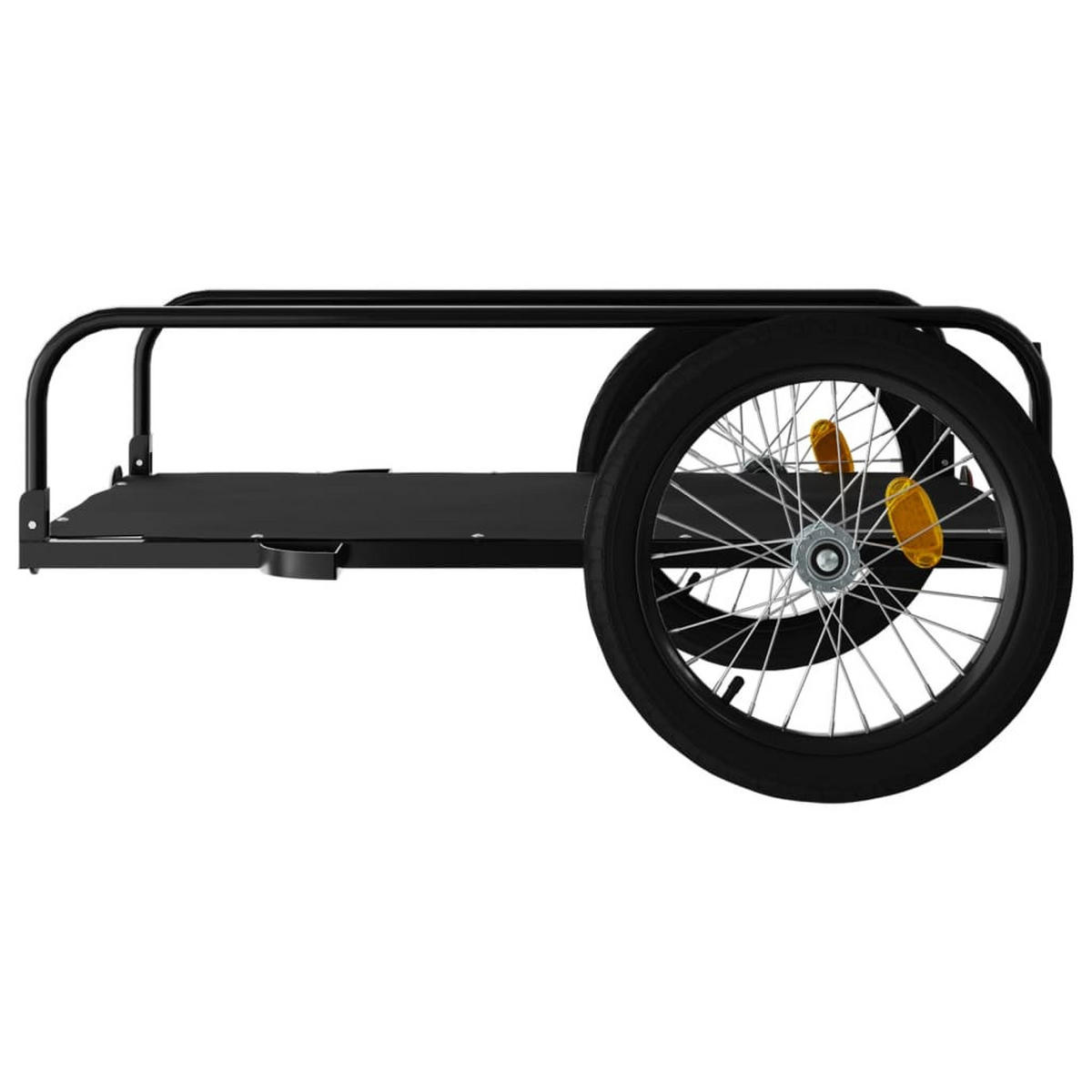 FAHRRADANHÄNGER Schwarz 135/70/37 Cm Eisen - Schwarz, Metall (70/37/135cm) - vidaXL