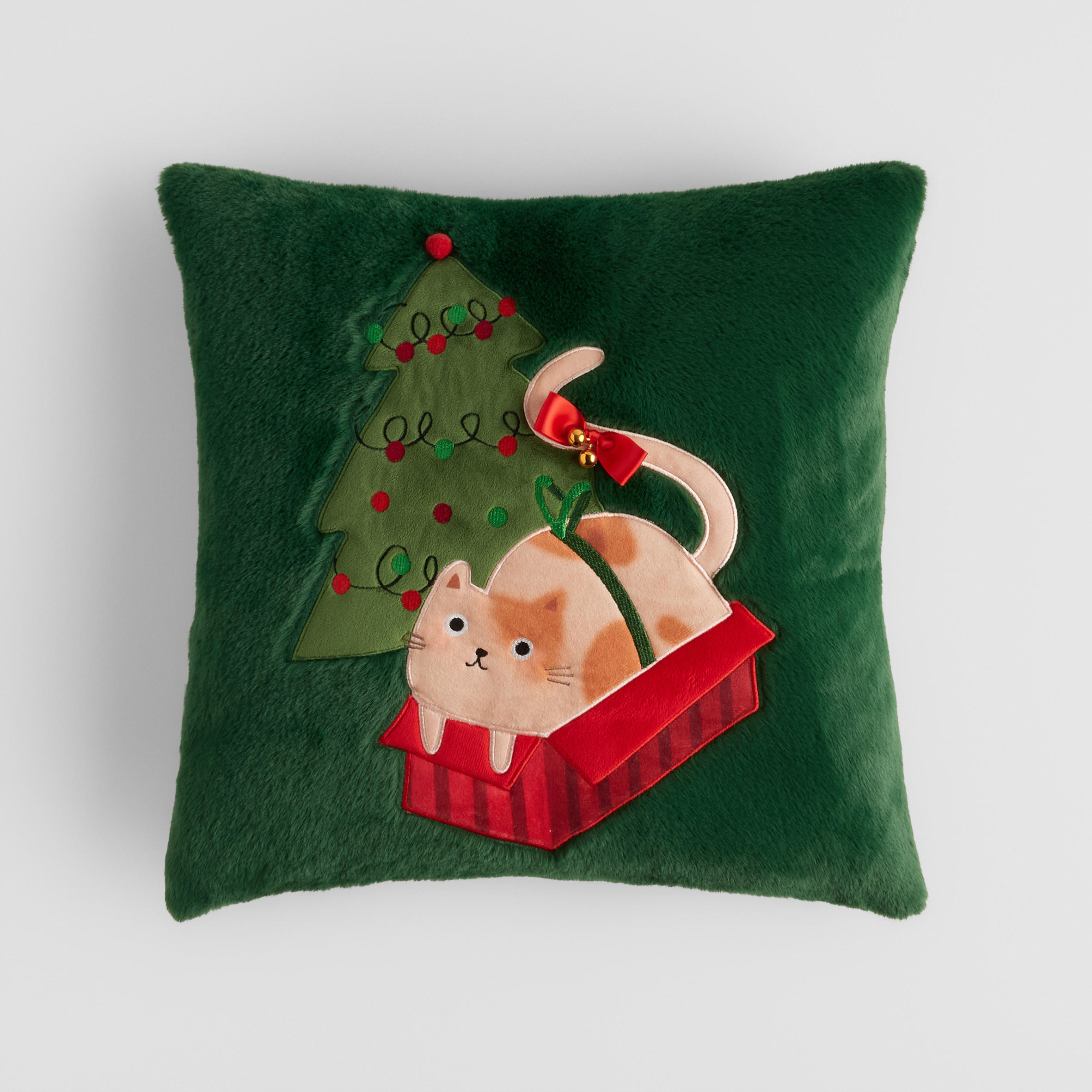 KISSENBEZUG Catpack, 45x45cm, Grün, Weihnachten Kissenhülle, Weihnachtsdeko, Christmas, Weihnachtsmotiv Sofakissen Dekokissenbezuge - Grün, Kunststoff (45/45cm) - home&you