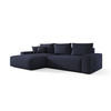 ECKSOFA MONA mit Schlaffunktion ARAGON 79 Links - Dunkelblau, Textil (175/280cm) - Bedante
