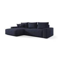ECKSOFA MONA mit Schlaffunktion ARAGON 79 Links - Dunkelblau, Textil (175/280cm) - Bedante