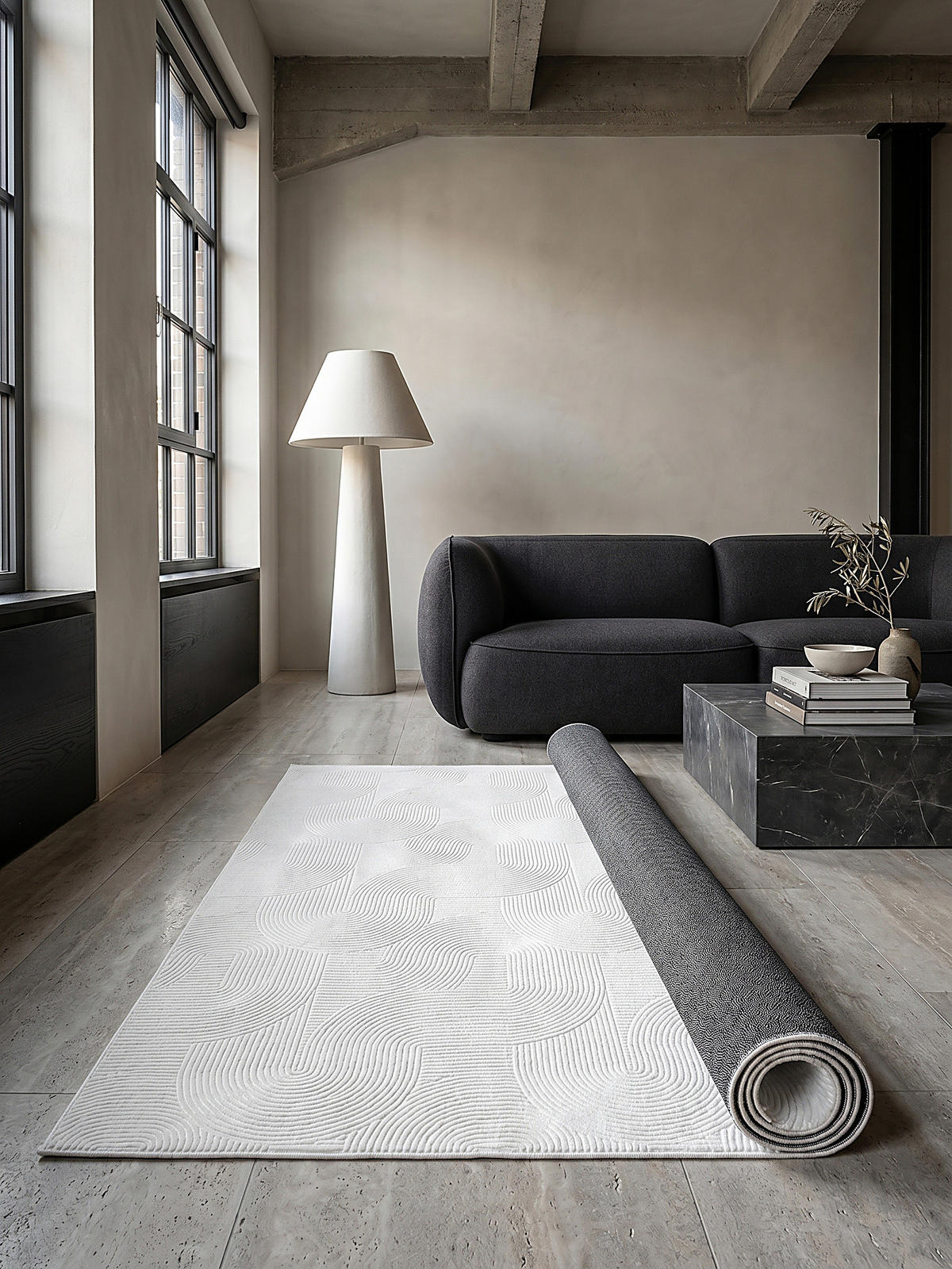 TEPPICHLÄUFER Antirutsch Geometrisch DALAR Polypropylen Weiß 80 x 150 cm - Weiß, Textil (80/150cm) - KADIMA DESIGN