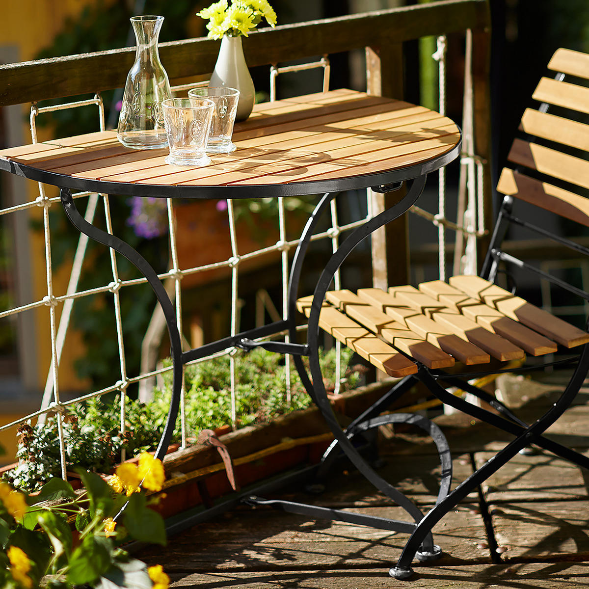 GARTENTISCH Parklife - Schwarz, Metall (54/85/75cm) - Butlers