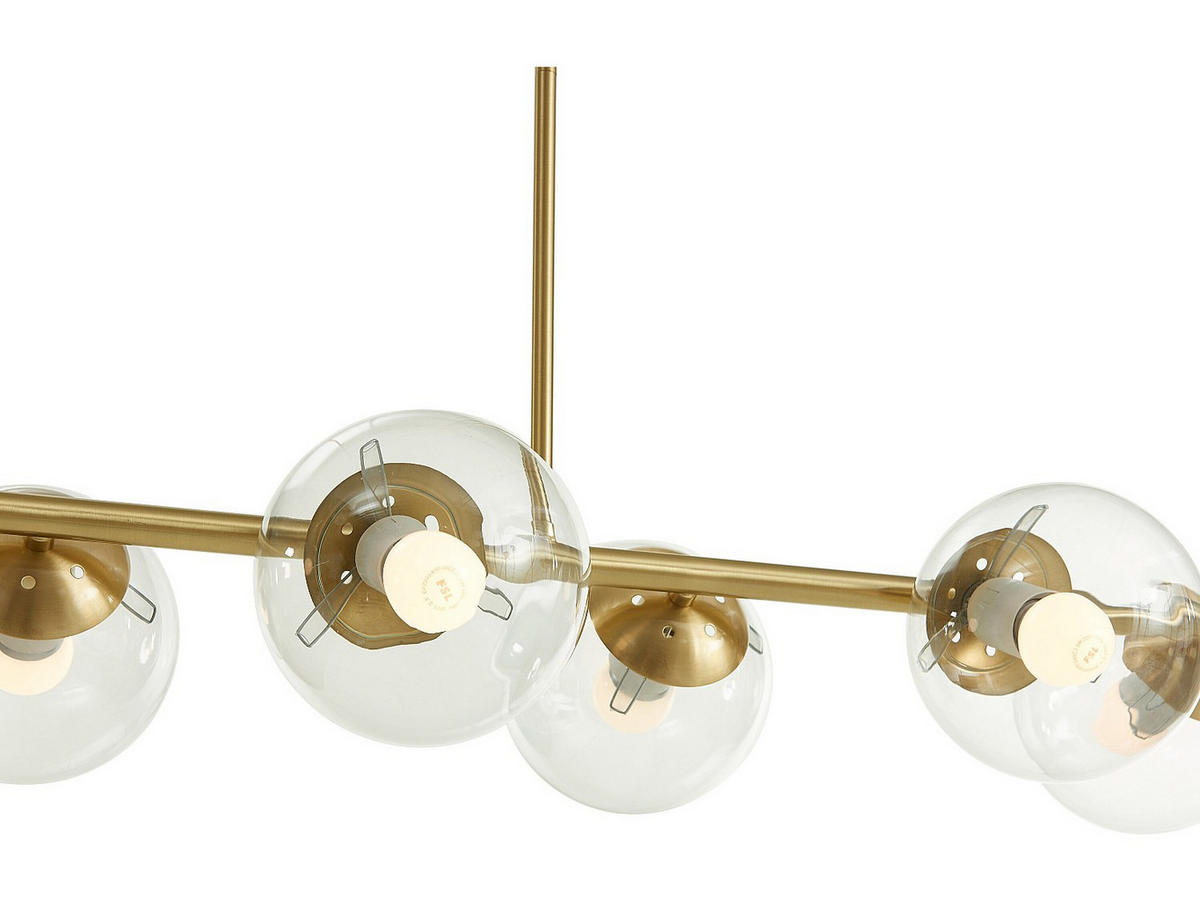 HÄNGELEUCHTE und Kronleuchter - 98 cm x 32 cm - Metall - Goldfarben - YUKON - Goldfarben, Metall (32/98/66.5cm) - Vente-Unique